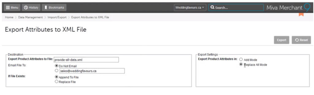 Miva Export Your Data & Modules