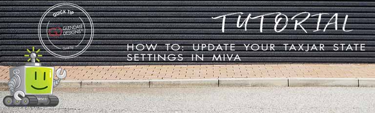 Update your TaxJar State settings in Miva