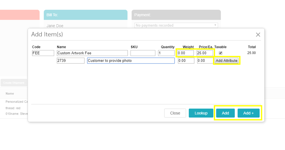 Miva Weights / Prices / Attribute