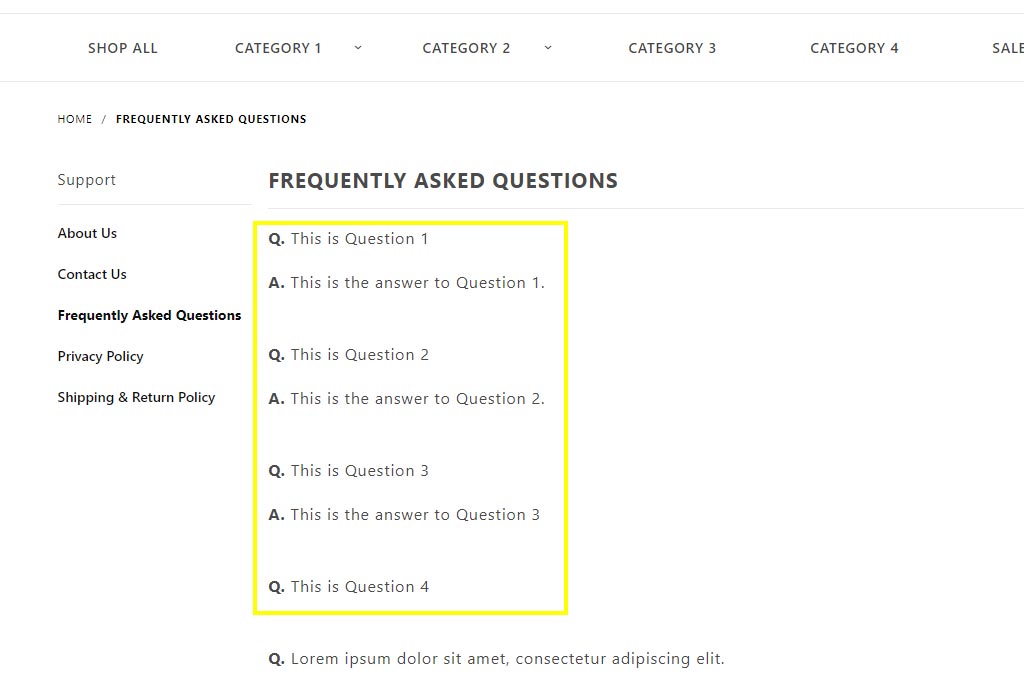 How Your Miva Content Section Will Look