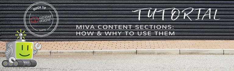 Using Miva Content Sections