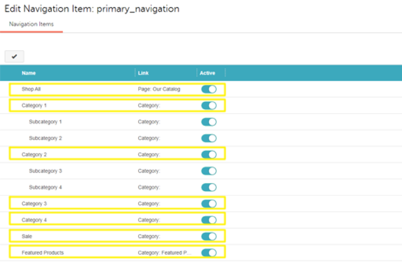 Edit Miva ReadyTheme Navigation Sets