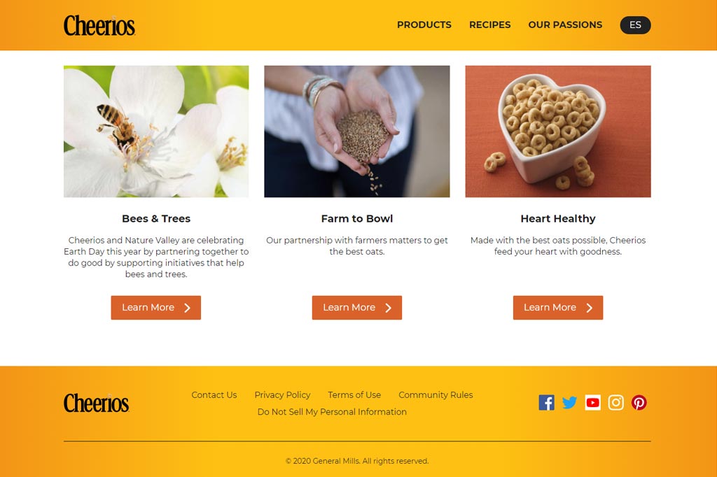 Cheerios Website