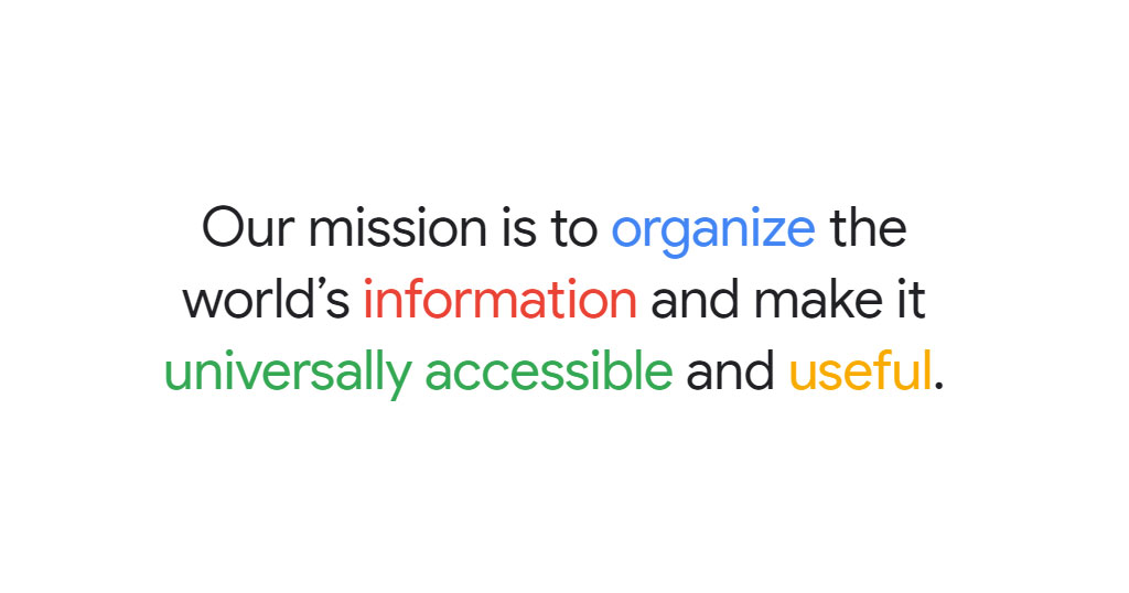 Google's Mission Statement