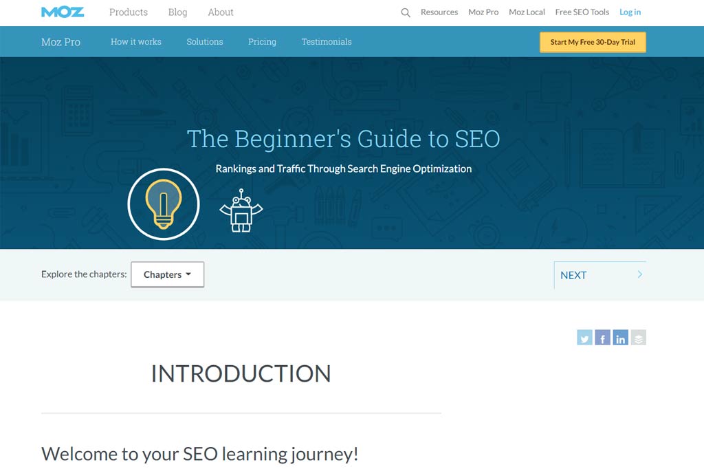 free SEO learning resource