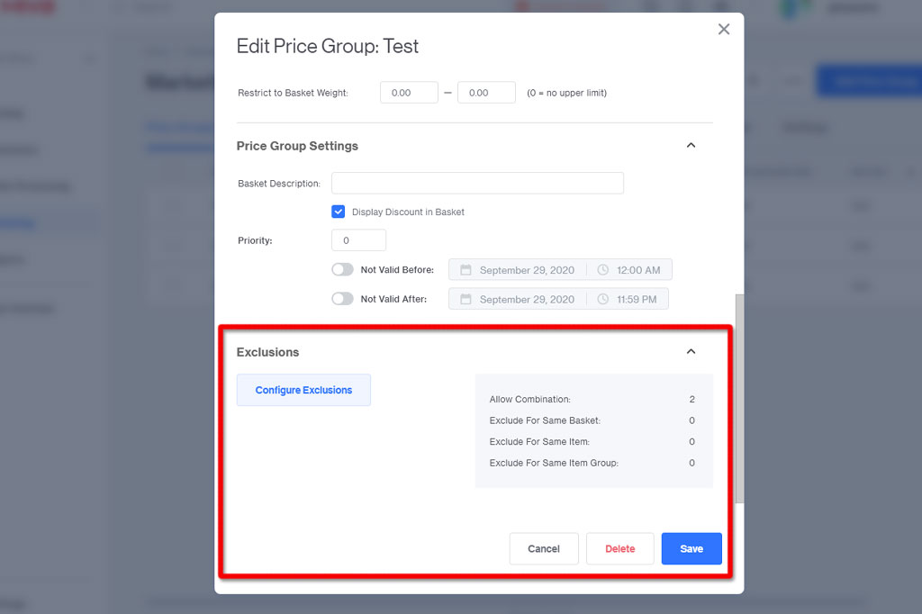 Price Groups