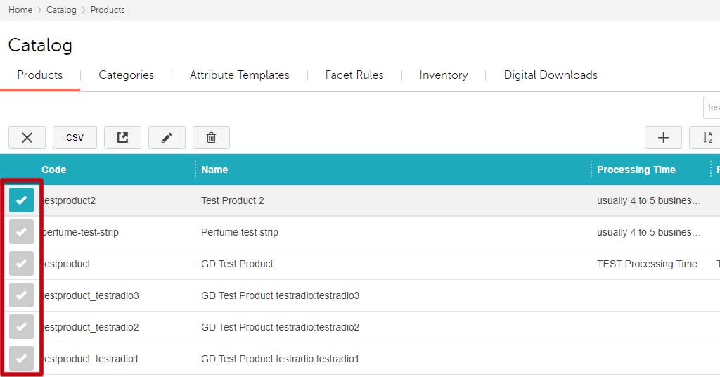 Miva 9 checkboxes