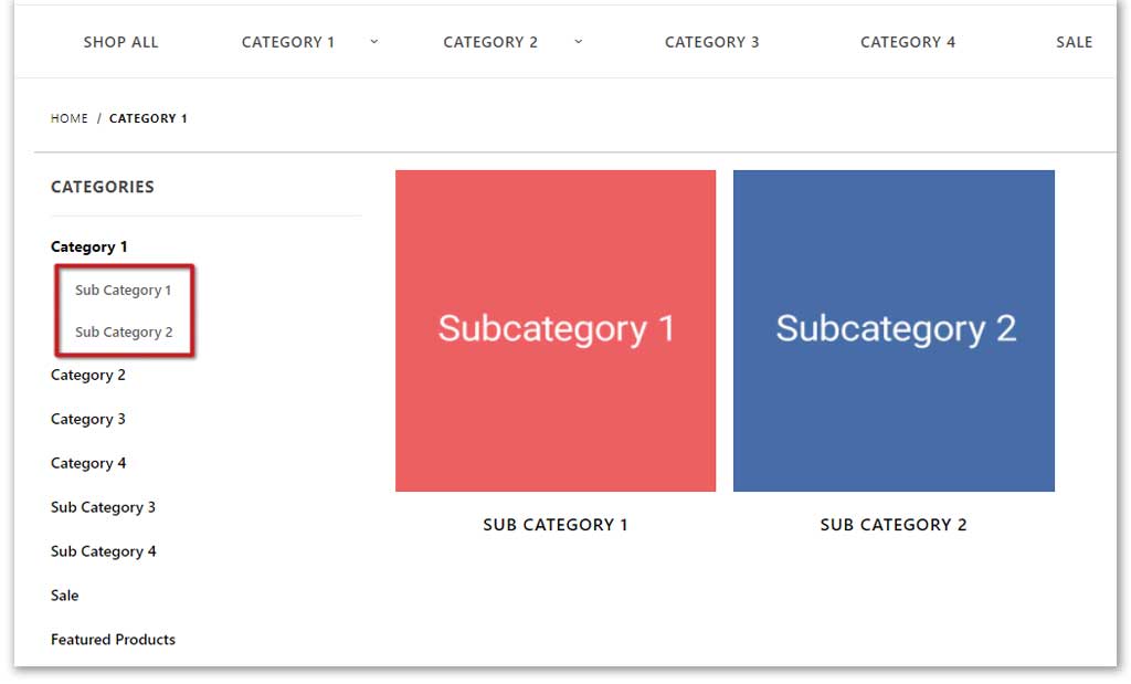 Sort your subcategories 1