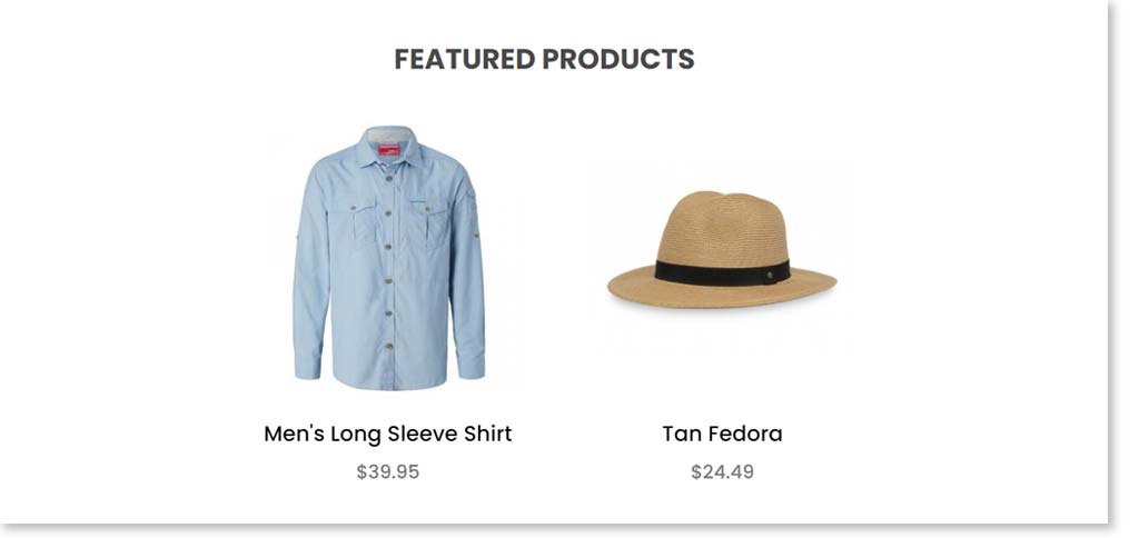 Featured products before