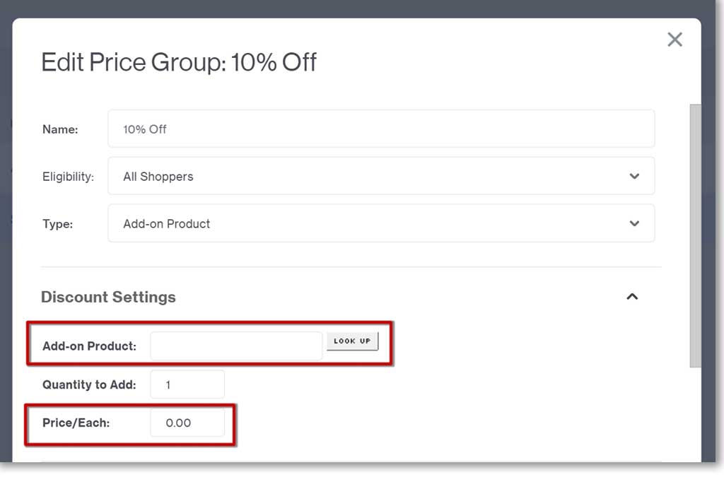 Add-On Product Price Groups