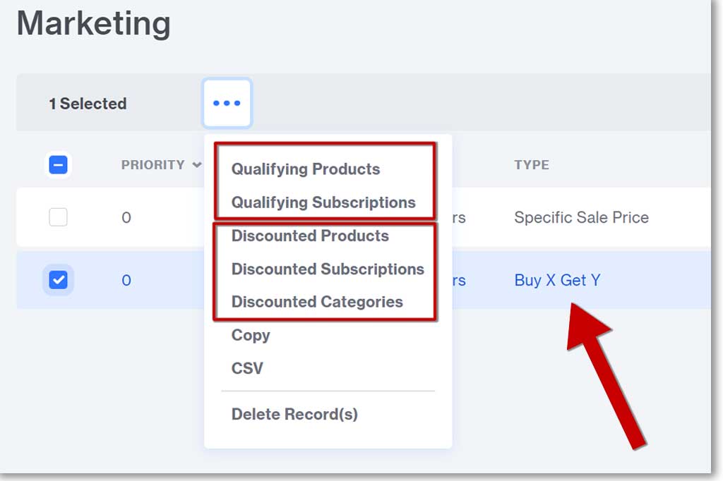 Selecting Qualifying and Discounted prpducts