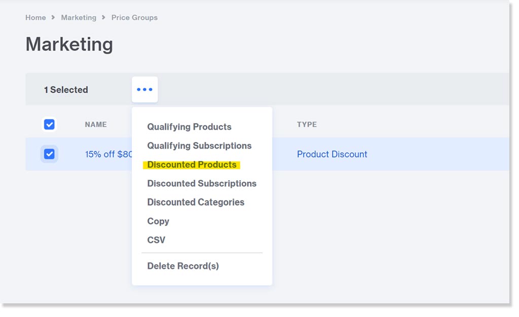 Discounting Product Variants