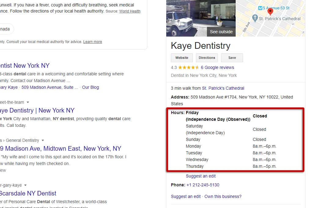 Set Up Google My Business Account store hours