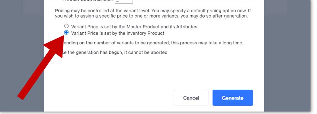 Variant Settings