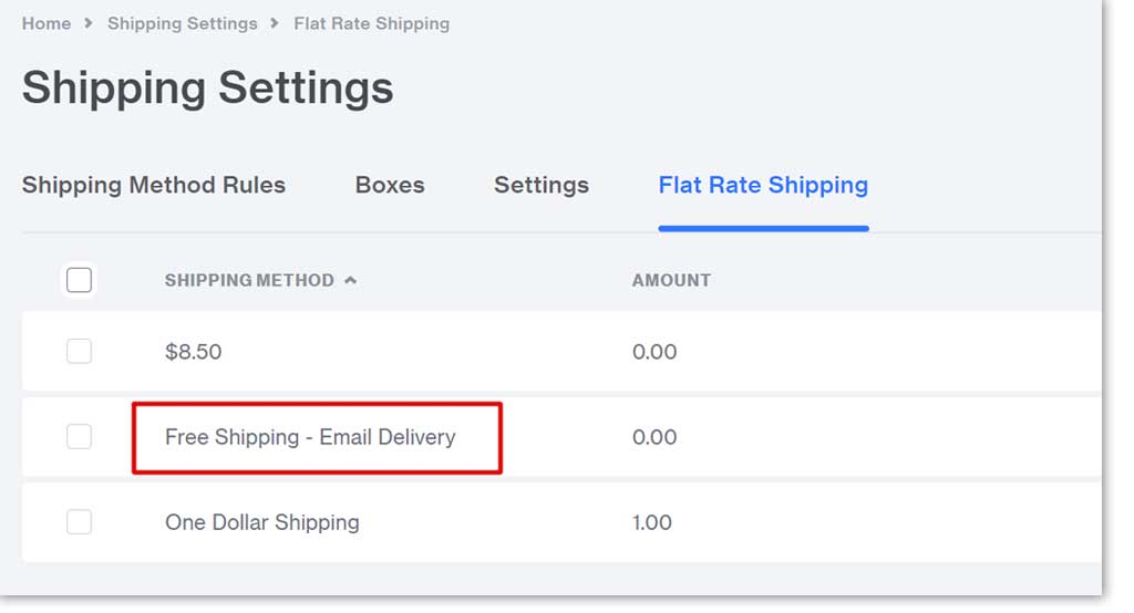 Create shipping method