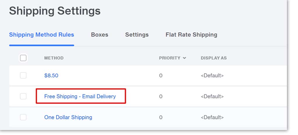 shipping rules