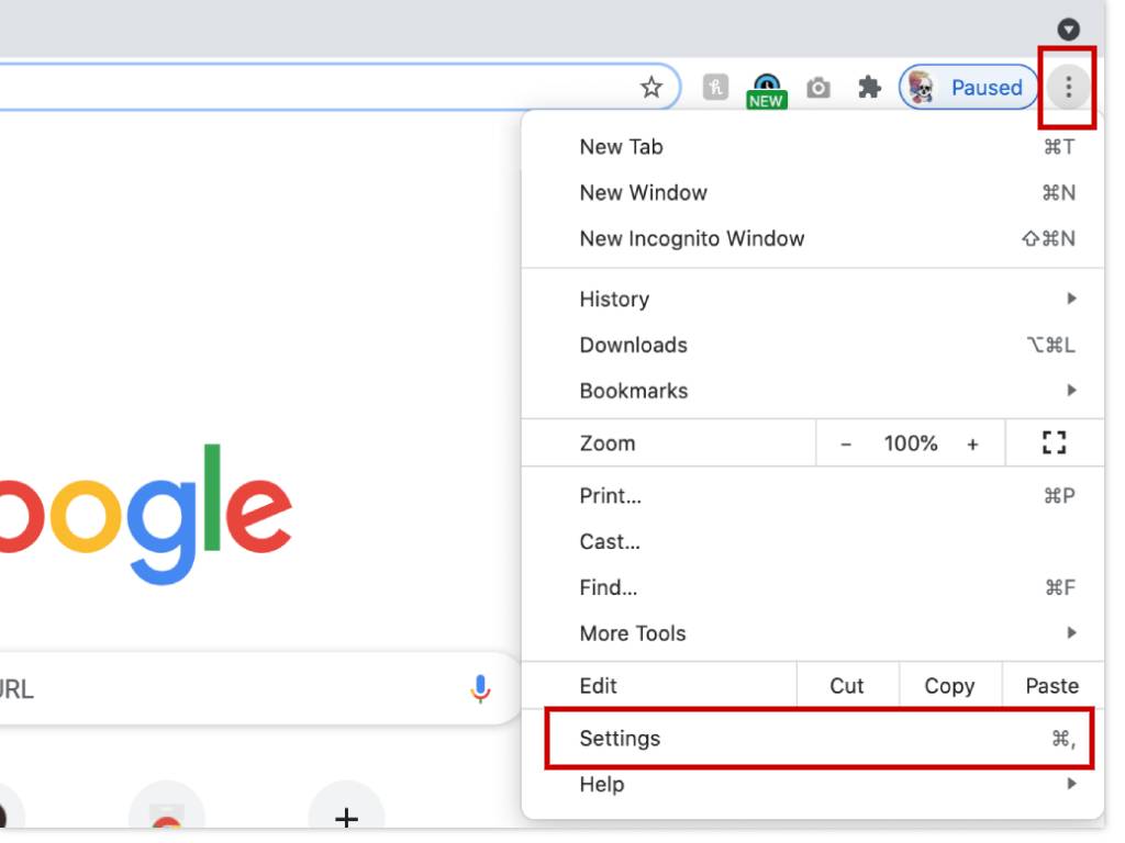 Clear your cache in Google Chrome