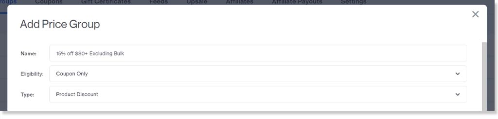 Creating a Price Group